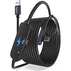 Syntech 5 m USB 3.0 Meta Quest Uyumlu Şarj ve Bağlantı Kablosu Siyah