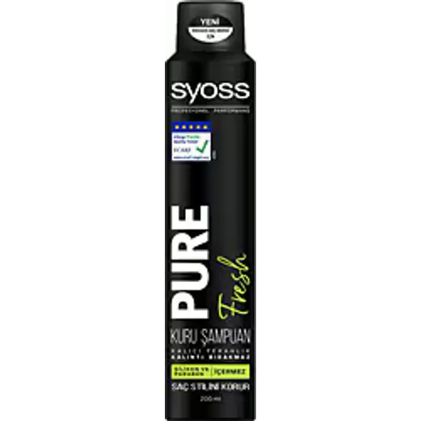 Syoss Pure Fresh Silikonsuz 200 ml Kuru Şampuan