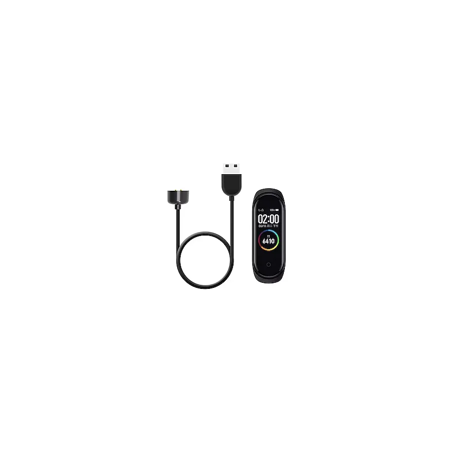 SystemCom Siyah Xiaomi Mi Band 5 Usb Uyumlu Şarj Kablosu -Zore