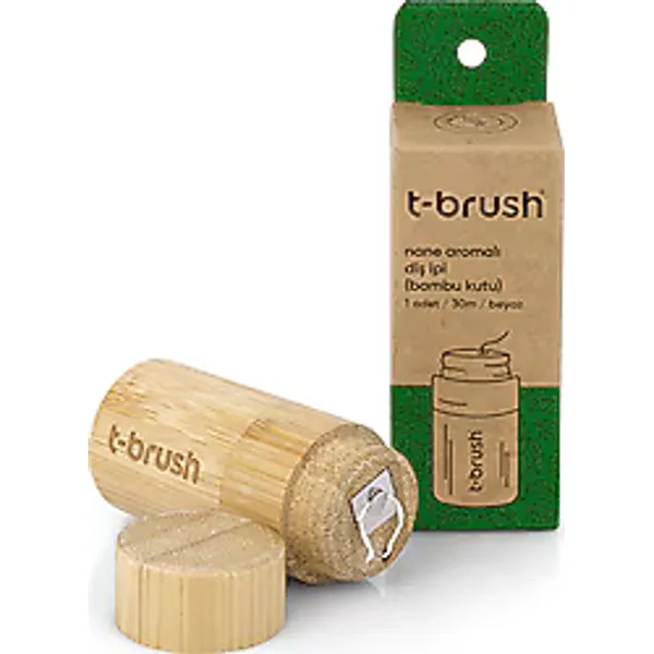 T-Brush Nane Aromalı Bambu Kutulu 30 m Diş İpi