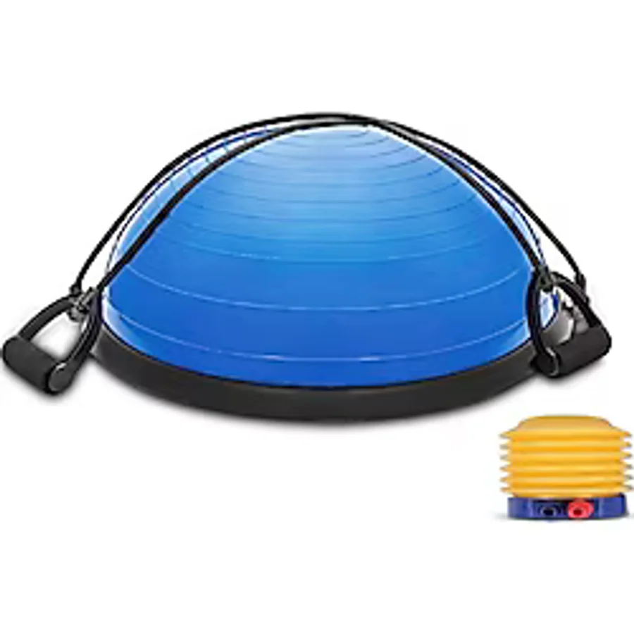 T181 Bosu Ball Yarim Denge Topu Pilates Aleti Direnc Lastikli Pom