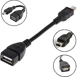 Tabletler İçin 5 Pin Mini Usb Otg Data Kablosu