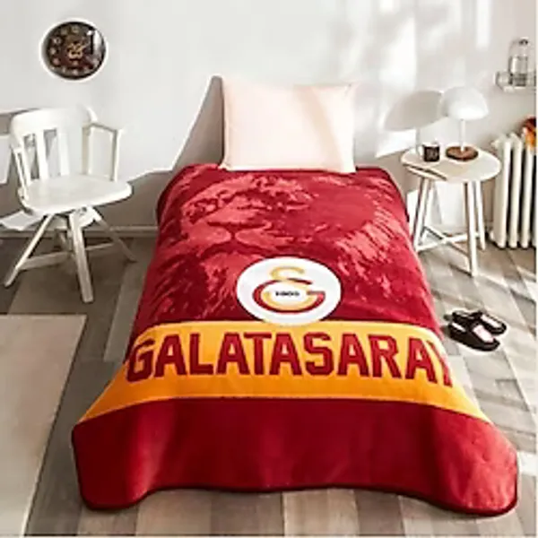 Taç Galatasaray Aslan Lisanslı 160x220 cm Tek Kişilik Battaniye
