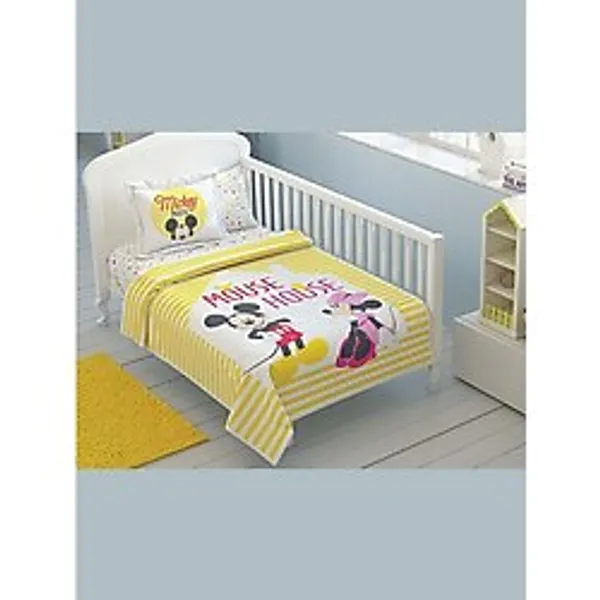 Taç Lisanslı Bebek Pike Takımı Minnie & Mickey Baby - Sarı