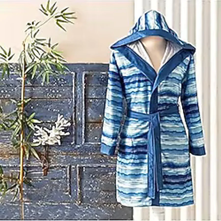 TAÇ Wave Çok Renkli Pamuk Genç Bornoz, Çok Renkli, L/XL