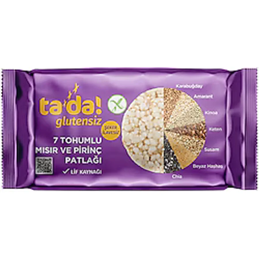 Tada Glutensiz 7 Tohumlu 60 gr Mısır ve Pirinç Patlağı