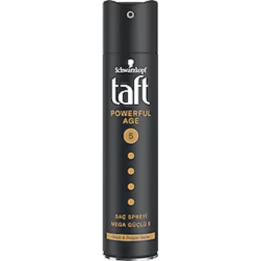 Taft Powerful Age Mega Güçlü No:5 250 ml Saç Spreyi