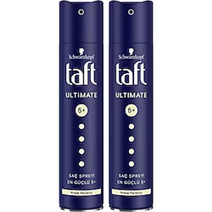 Taft Ultimate En Güçlü 5+ 250 ml 2 Adet Saç Spreyi