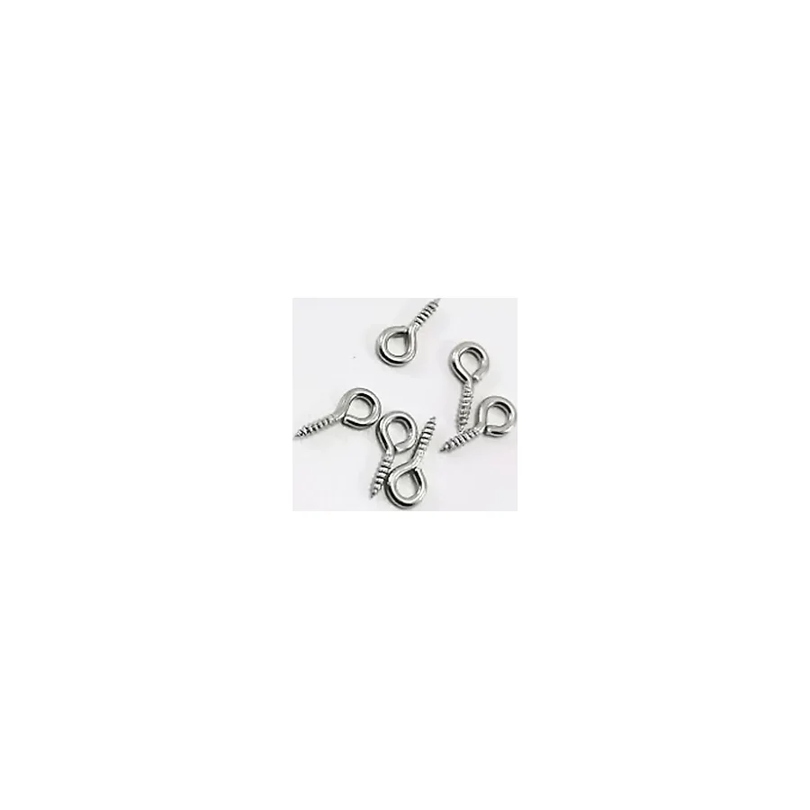 Tahtakale Toptancı Metal Takı ve Obje Halkası Vidalı 1 cm (1000 Adet) Gümüş