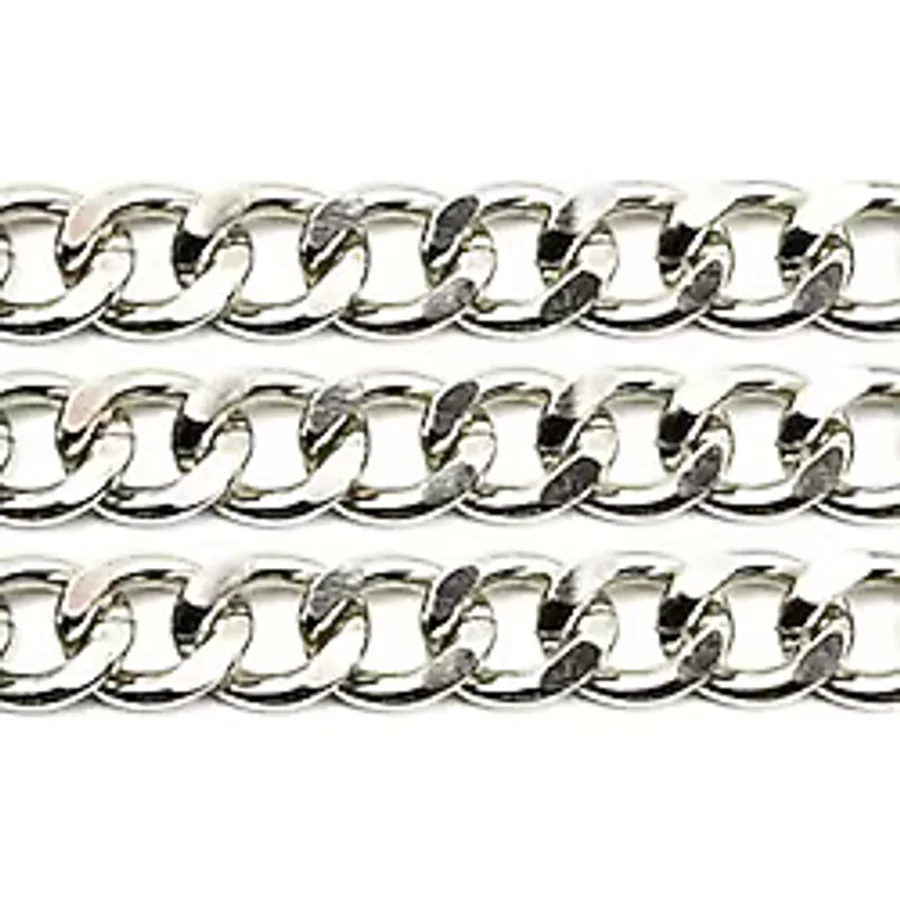 Tahtakale Toptancıları Gümüş Alüminyum Çanta Ve Takı Zinciri 10 mm 1 Metre