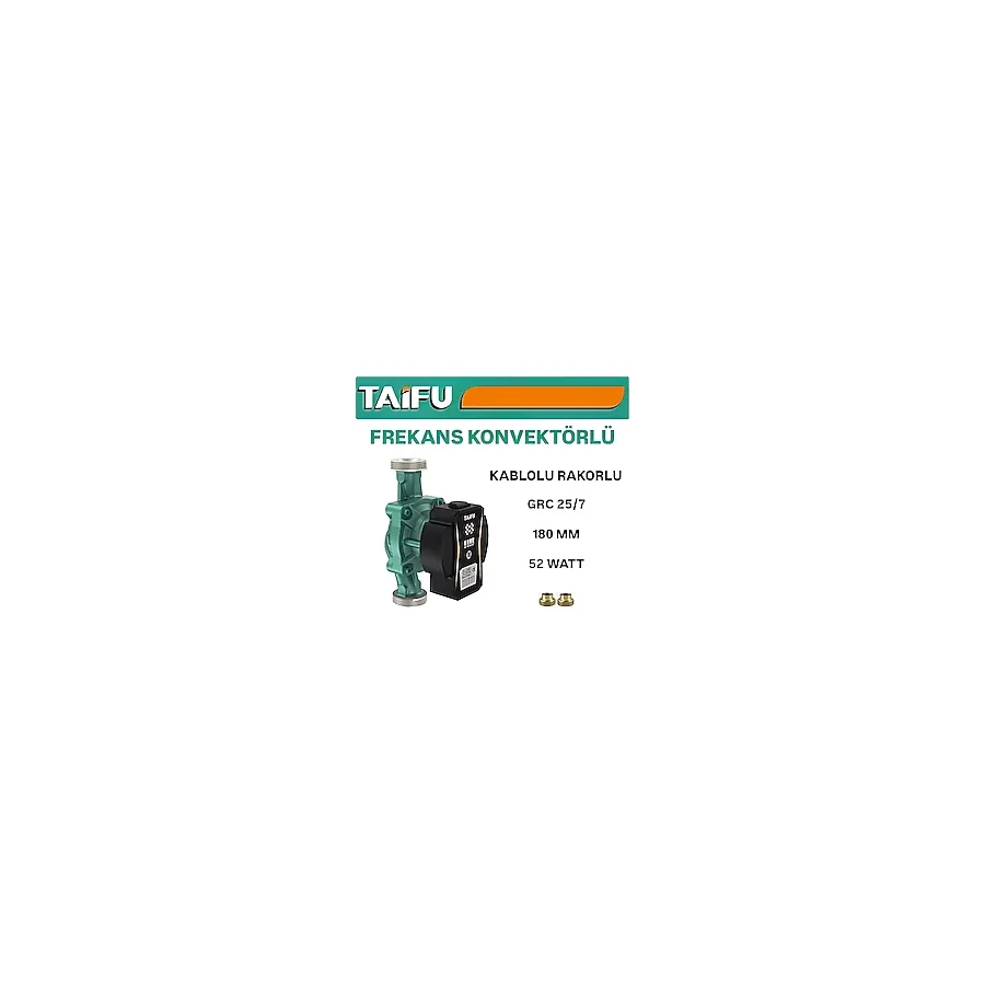 Taifu Gra 25/7 180 mm Frekans Konvertörlü Sirkülasyon Pompası Kalorifer/kombi/boyler
