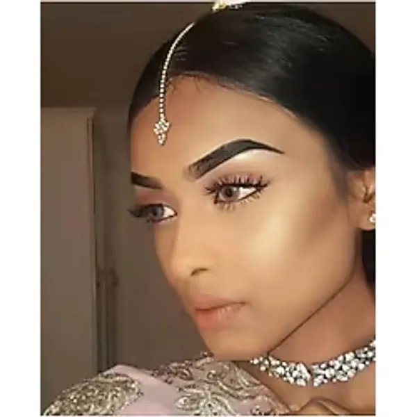 Takıconcept Hint Gelini Alınlık, Kristal Taşlı Saç Aksesuarı, Gelin Tacı, Nişan Nikah Kına Saç Aksesuarı,Gümüş