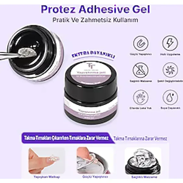 Takma Takma Builder Gel Şeffaf Hamur Jel Takma Tırnak Yapıştırma Jeli 10 ml - Protez Tırnak Jeli, UV Tırnak Uzatma ve 3D Nail Art Jel TTJEL01