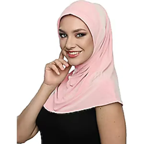 Takmatik Sade Pudra Hazır Türban Tesettür Havuz Bonesi Namaz Örtüsü