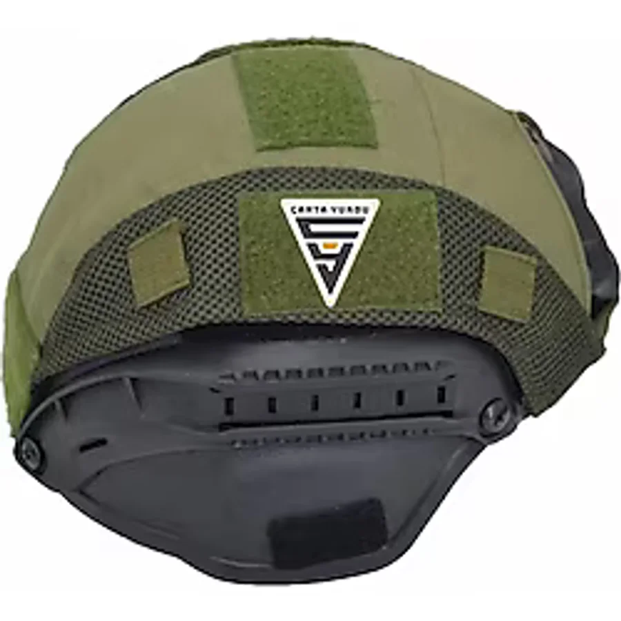 Taktikal Airsoft Paintball Plastik Kask Haki Bandanalı
