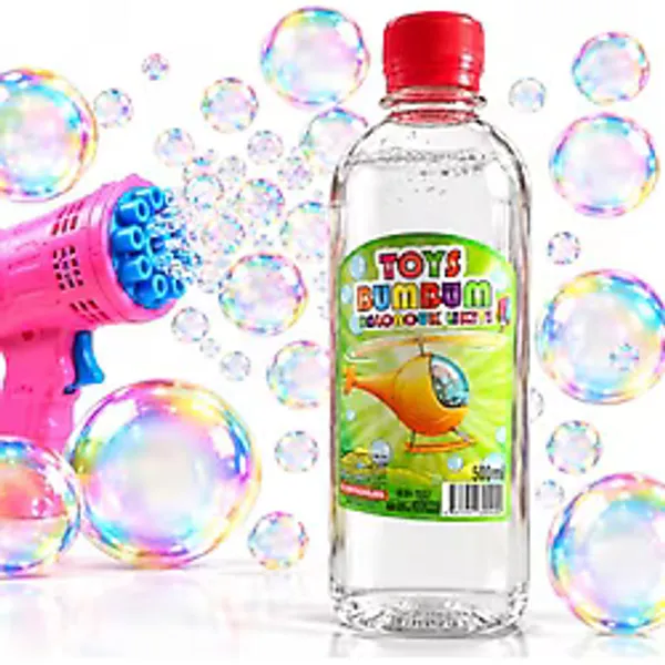Talky Baloncuk Sıvısı 500 ml - Baloncuk Tabancası ve Baloncuk Makinesi İçin Likit, Köpük Balon Solüsyonu, Baloncuk Oyuncakları İçin Yedek Dolum Sıvısı