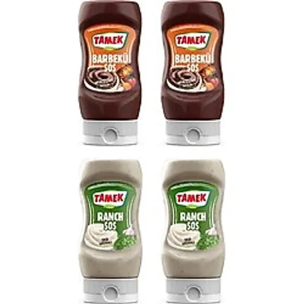 Tamek Barbekü Sos ve Ranch Sos 4 lü Set