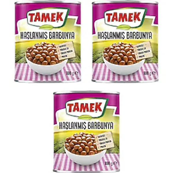 Tamek Haşlanmış Barbunya 800 Gr X 3'Lü Paket