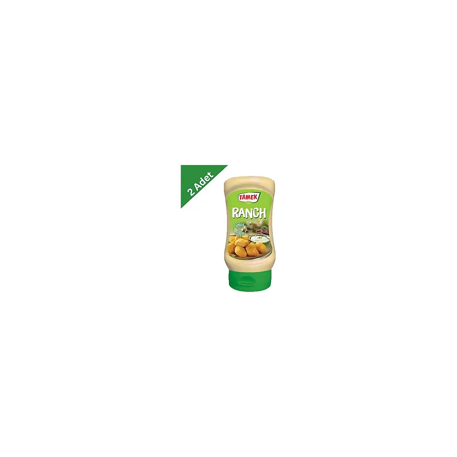 Tamek Ranch Sos 240 G x 2 Adet - Sarımsaklı ve Yoğurt Aromalı Çıtır Sos - 1 Adet