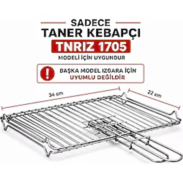 Taner Kebapçı Çift Telli Izgara Teli Mangal Teli (1705 Uyumlu) - Gümüş