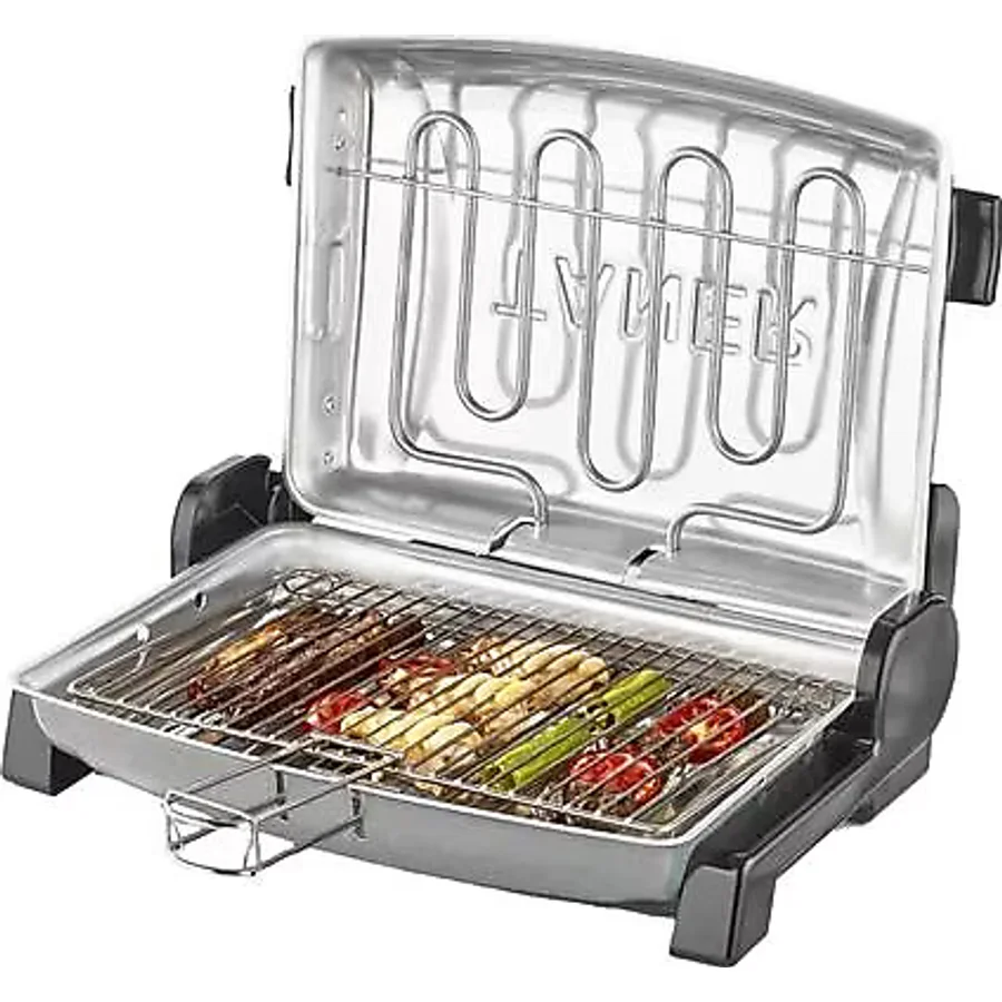 Taner Kebapçı TNRIZ-1705 Büyük Boy Gri 1200 W Çift Telli Izgara