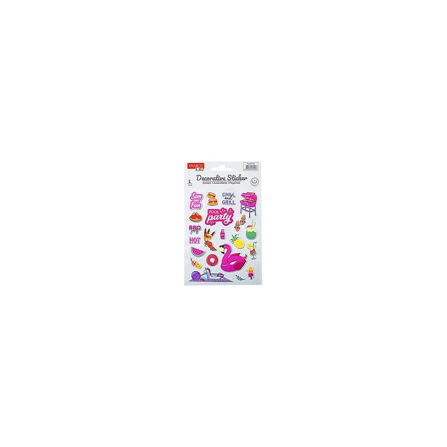 Tanex Kids Sticker Puffy Havuz Partisi Serisi 21 Parça (25416)