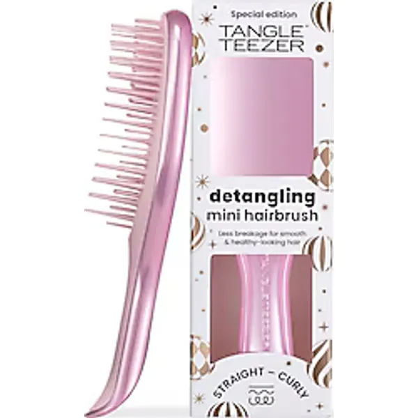 Tangle Teezer The Ultimate Detangler Chrome Pembe Mini Saç Fırçası ve Saç Tarağı