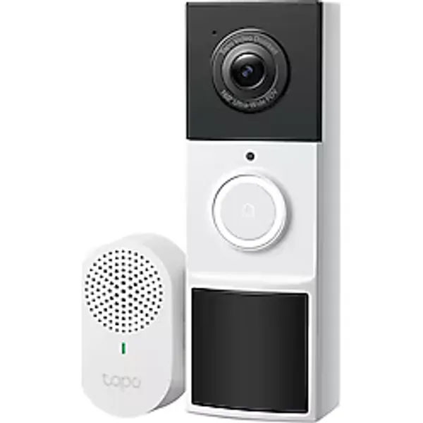 Tapo D210, 2K 3MP, Pille Çalışır, İki Yönlü Konuşma, IP64, Bulut/Yerel Depolama, Alexa ve Google Home ile Çalışır, Kolay Kurulum, Tapo Akıllı Görüntülü Renkli Gece Görüş Destekli Kapı Zili