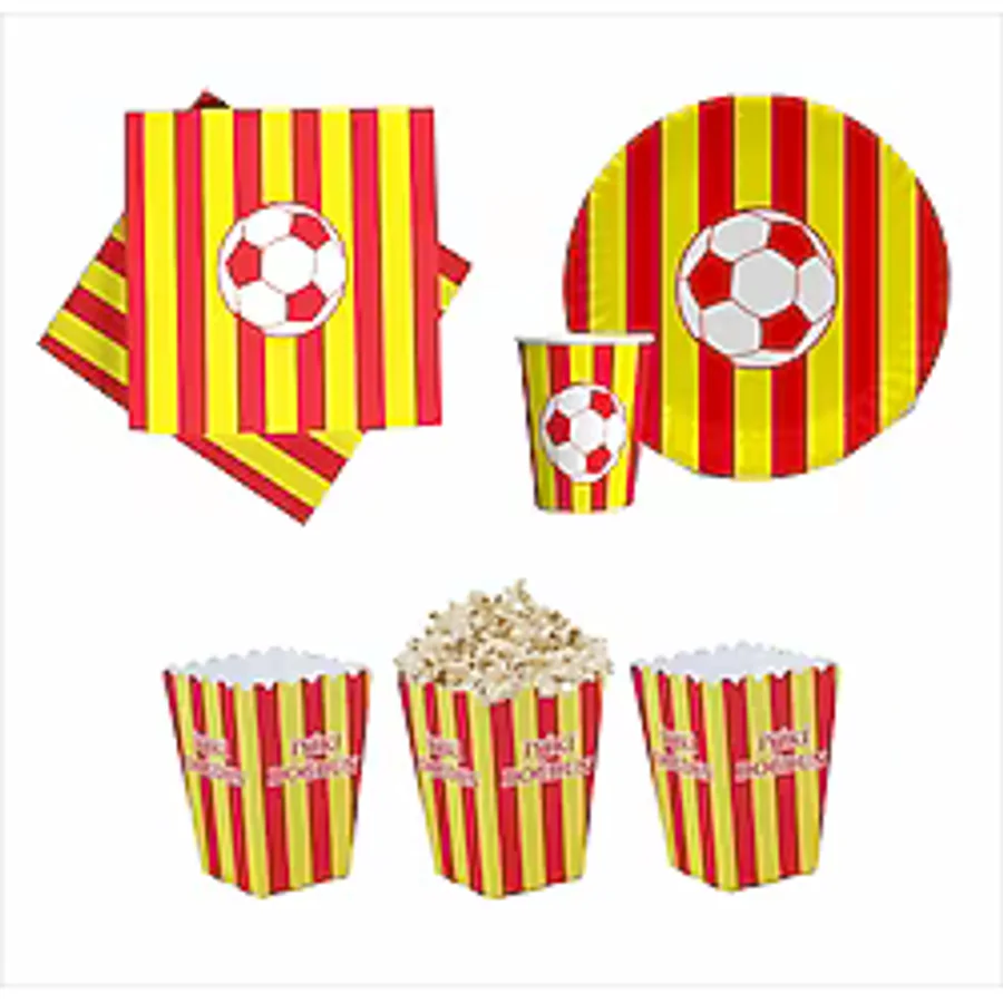 Taraftar (Galatasaray) 8 Tabak, 8 Bardak, 8 Mısır Kutusu, 10 Peçete