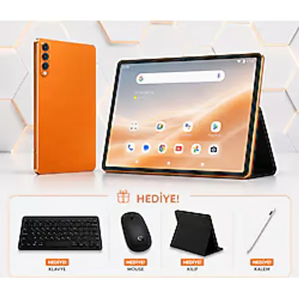 TARÇIN Android 13 Tablet Seti - 8000mAh Batarya, Çift Sim Kartlı, Kablosuz Klavye & Mouse ve Ekran Koruyucu Hediye