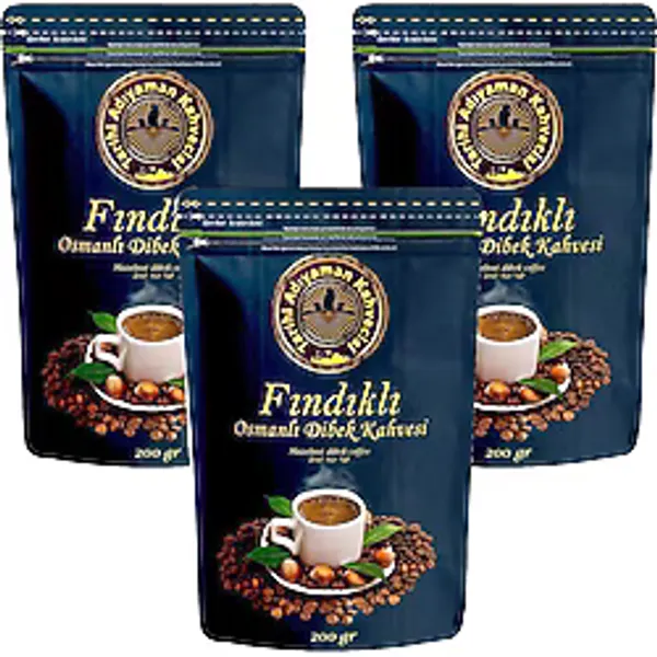 Tarihi Adıyaman Kahvecisi Fındıklı Osmanlı Dibek Kahvesi 200 Gr X 3 Adet