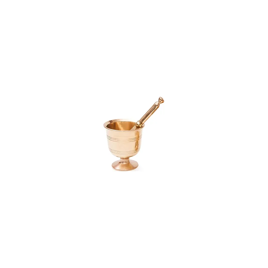 Tarihi Fantom El Yapımı Pirinç Havan No:2, 10 Cm