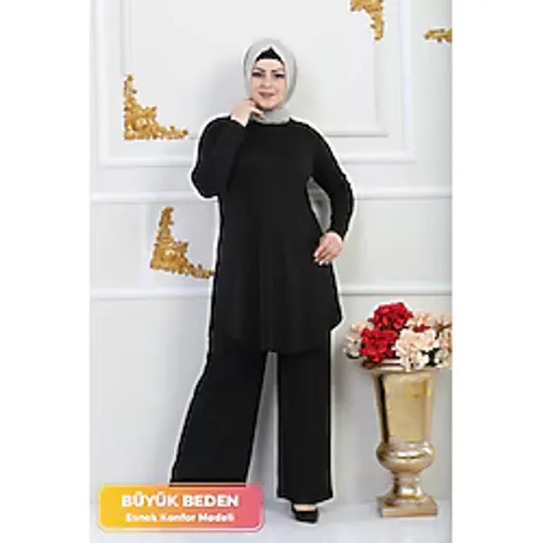 tarzımsüper Yeni Sezon Pantolon Tunik İkili Takım Likralı Pamuk Kumaş Esnek Konfor Modeli Şık Tesettür Takım