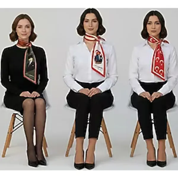 Tarzını Seç Atatürk Fotoğraflı ve İmzalı Türk Bayraklı 3'lü Set Kravat / Eşarp / Fular