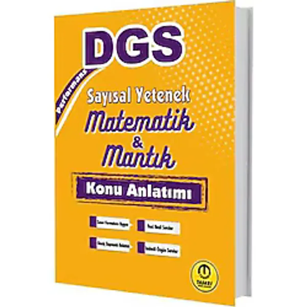 Tasarı Yayınları 2025 DGS Performans Sayısal Yetenek Matematik Mantık Konu Anlatımı