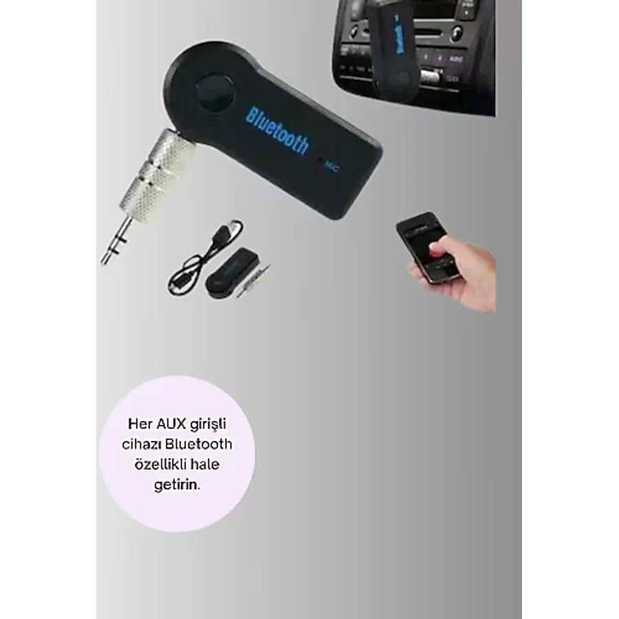 Taşınabilir Bluetooth Aux Araç Müzik Ve Konuşma Kiti