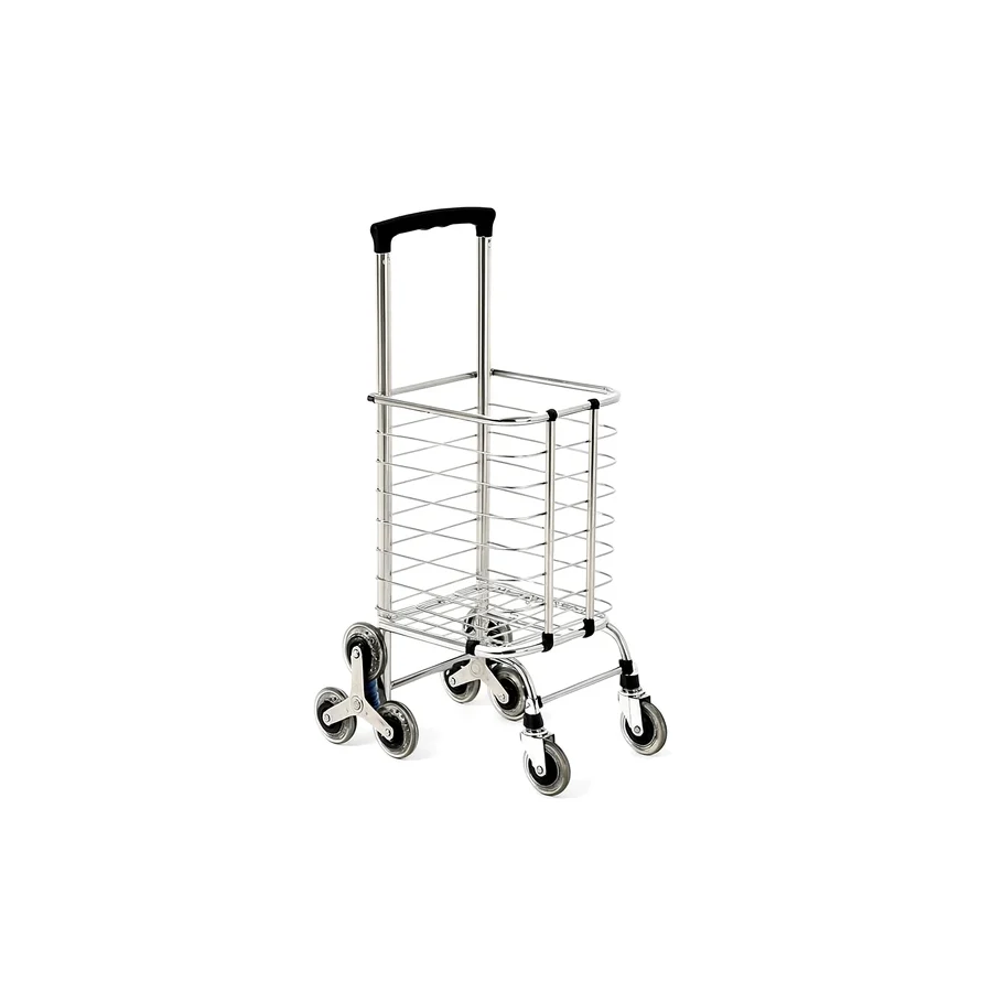 Taşınabilir Katlanabilir Alışveriş Pazar Arabası Altı Tekerlekli Metalik 30 Kg