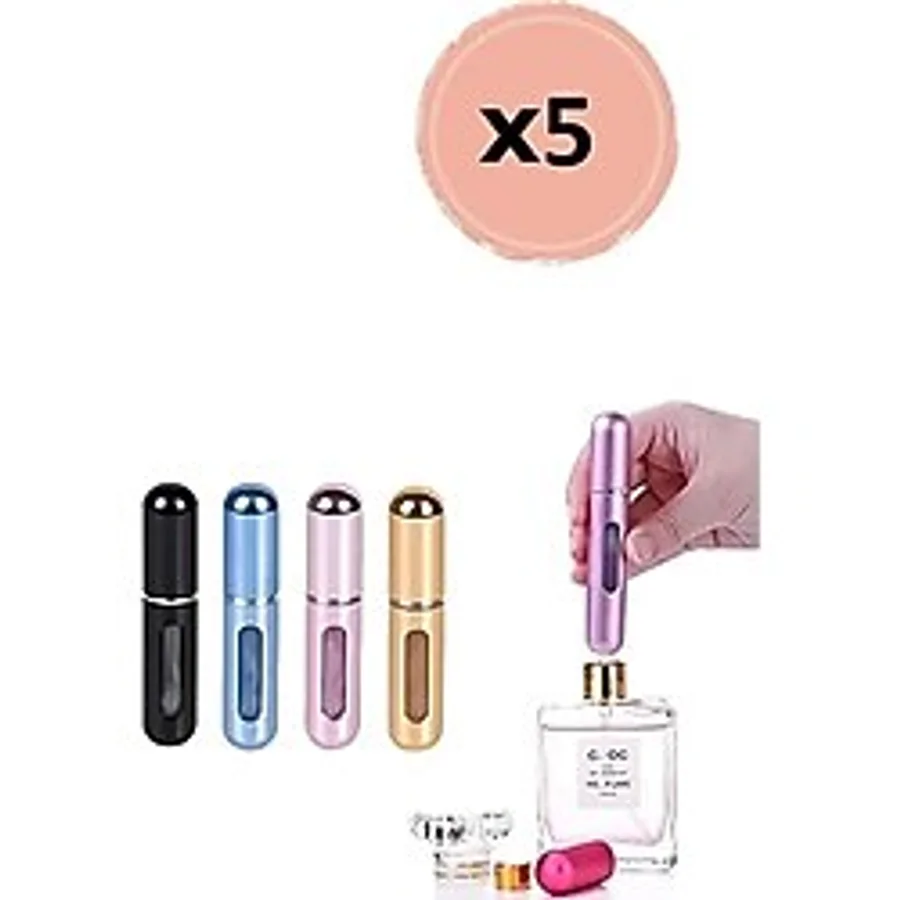 Taşınabilir Mini Doldurulabilir 5 Adet Parfüm Şişesi Atomizer Parfüm Şişeleri Boş Küçük HDH75