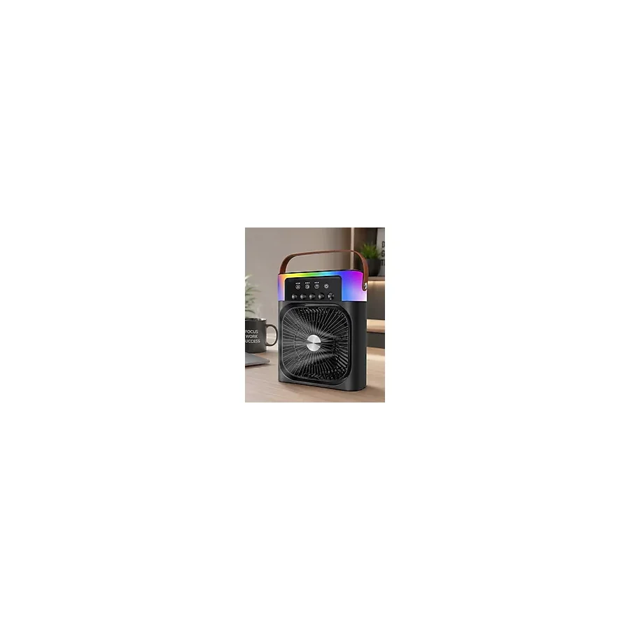 Taşınabilir Sprey Fan Rgb Işıklı Mini Klima Soğutucu Nemlendirici Usb Şarjlı
