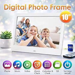 Tastech 10.1 inç Digital Fotoğraf Çerçevesi Photo Frame SD/USB MP3/MP4 ÇALAR 1024X600 RESİM ÇERÇEVE