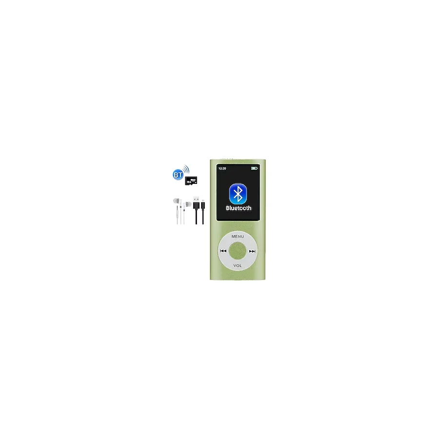 Tastech 5007MP 8GB Tf Kart Hediyeli Metal Mp3 Player Renli Ekranlı Fm Radyolu Bluetoth lu Hafıza Kartı Girişli Müzik Çalar 8GB
