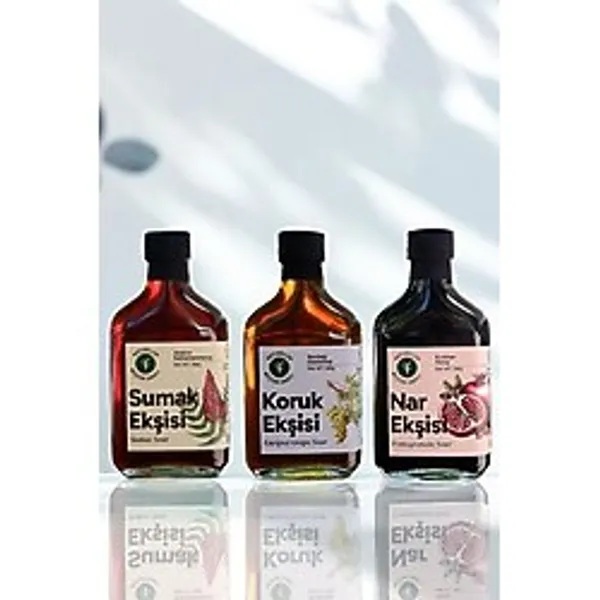 Tatlı Ekşi Seti, Nar, Sumak, Koruk Ekşisi, 3 x 280 gr - 0,5 L