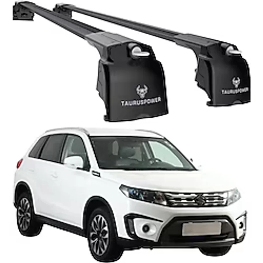 TAURUSPOWER Suzuki Vitara 2015-2023 Uyumlu TRS-2 Kilitli Sistem Ara Atkı Tavan Barı Siyah (2 Adet)