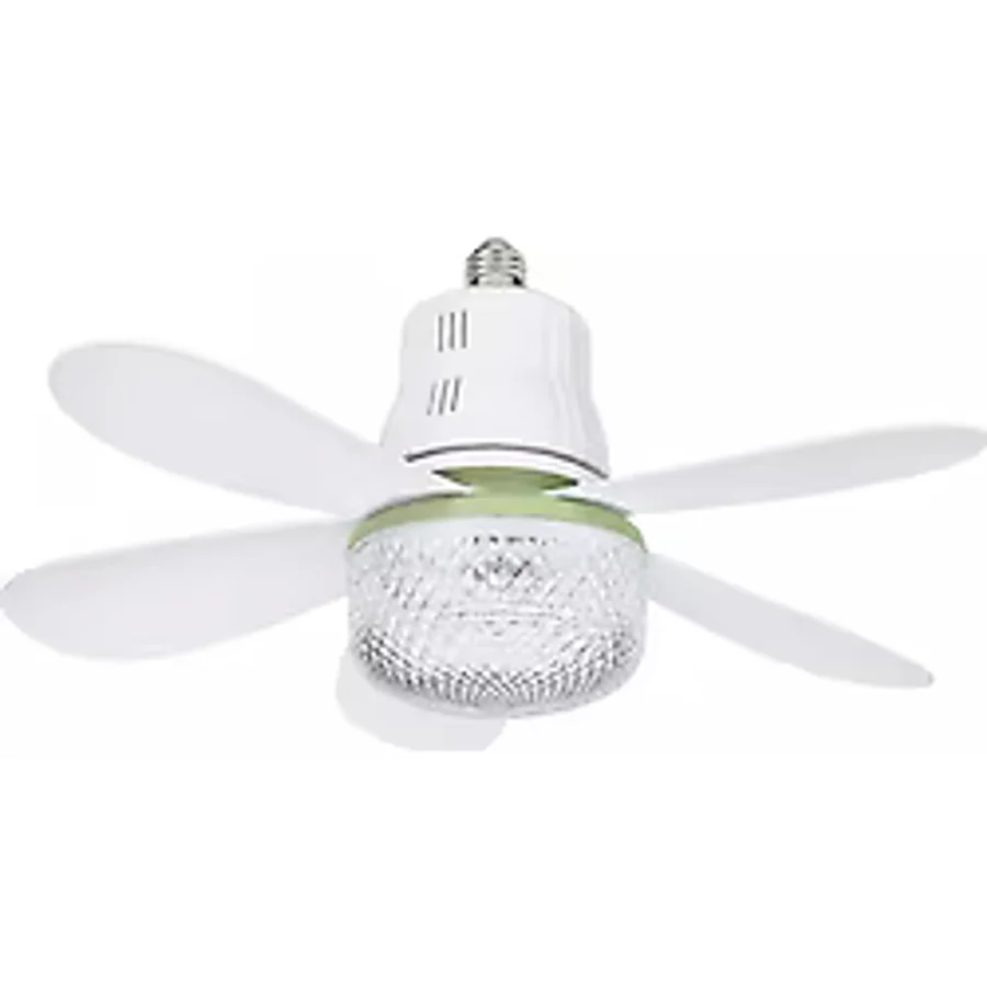 Tavan Fanı + Led Aydınlatma E27 Duy 3 Kademeli Kumandalı Sessiz Mini Tavan Vantilatörü 520mm beyaz
