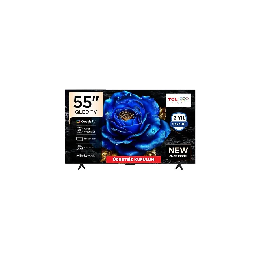 TCL 55T61C 4K Ultra HD 55" 140 Ekran Uydu Alıcılı Google Smart QLED TV
