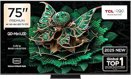 TCL 75C7K Premium 4K Ultra HD 75" 190 Ekran Uydu Alıcılı Google Smart Mini LED TV