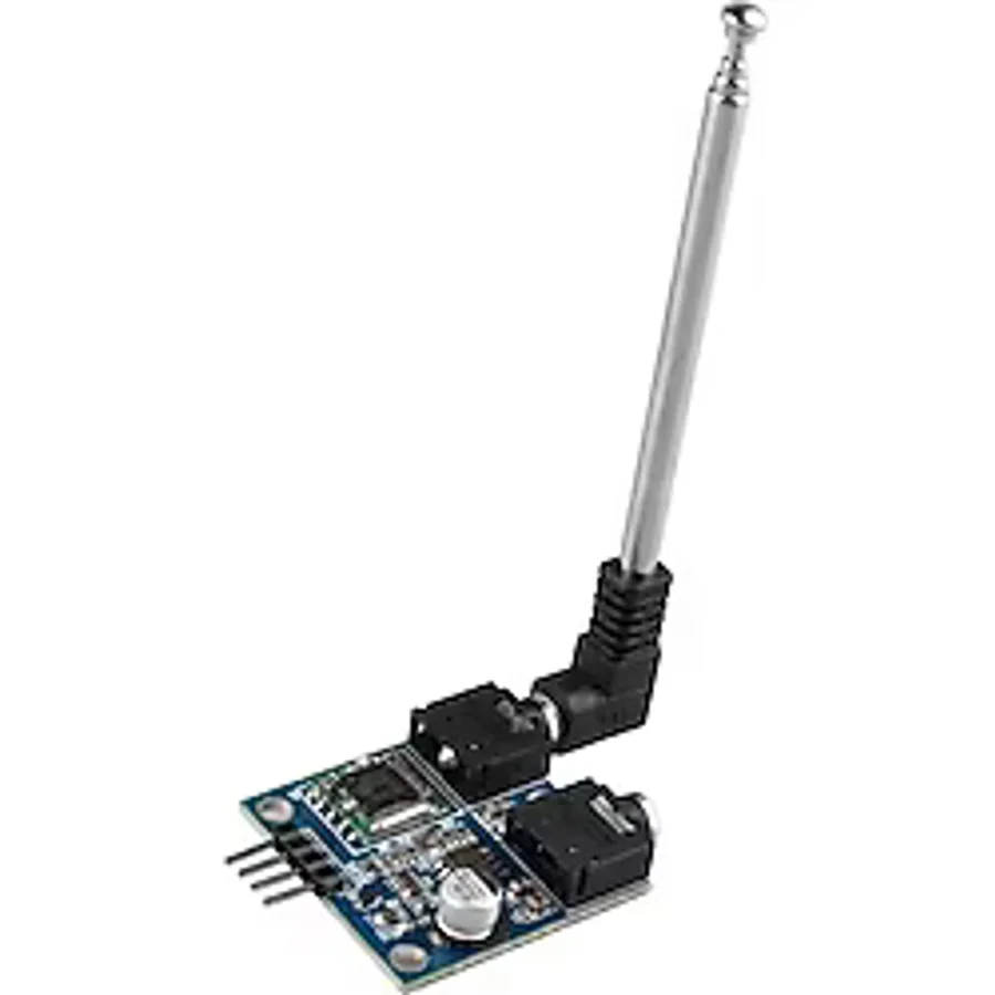 TEA5767 FM Stereo Radyo Alıcı Modülü + Anten I2C Dijital Programlanabilir Düşük Güç 76Mhz-108Mhz