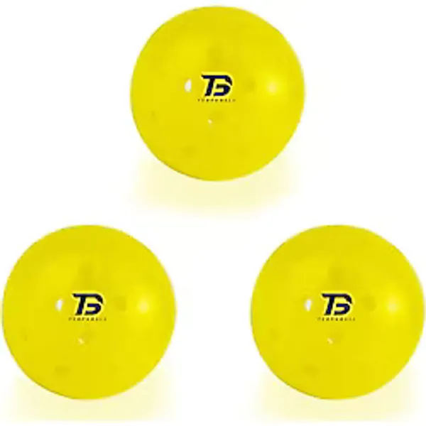 TEBPKBALL Pickleball Topları,40 Delikli Profesyonel Turnuva Topu,3 Paket Açık Pickleball Topları,Dikişsiz Rotomolding Pickleball Topları,