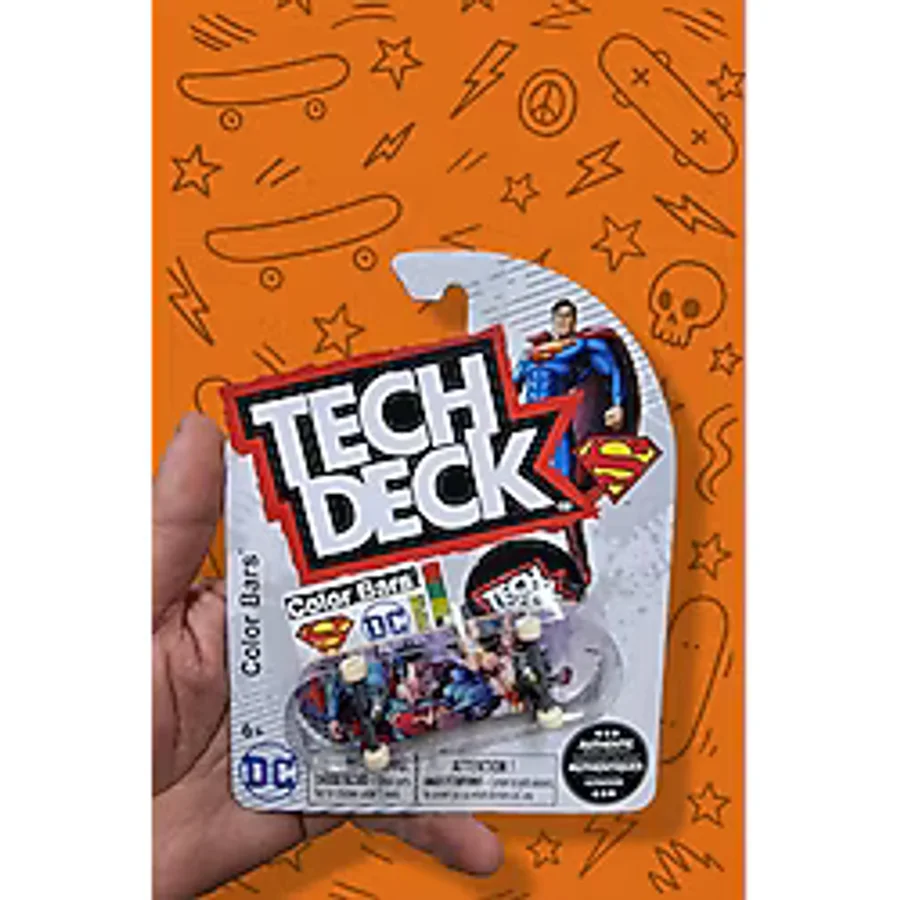 Tech Deck - Color Bars x DC - Superman Serisi - Superman Karşılaşma Grafik - Parmak Kaykay