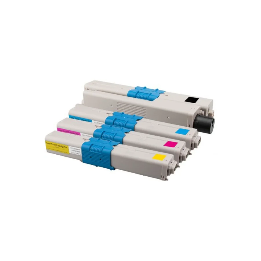 TecHarbor Oki MC342Dnw Oki MC342Dw Oki MC342W yazıcı uyumlu C301 Çipli 4 Renk Toner Seti %100 Uyumluluk